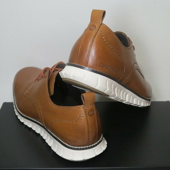 Cole Haan Zerogrand Wingtip Oxford Plain British Tan Men Shoe C35591 - Picture 8 of 13